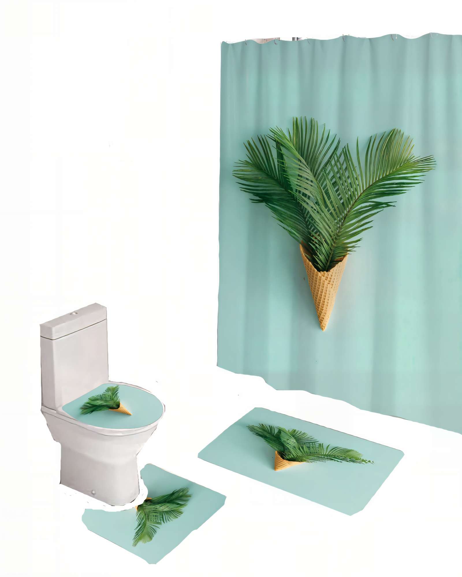 PACK DE 4 PIEZAS PARA BAÑO CON ESTAMPADO 3 - 2