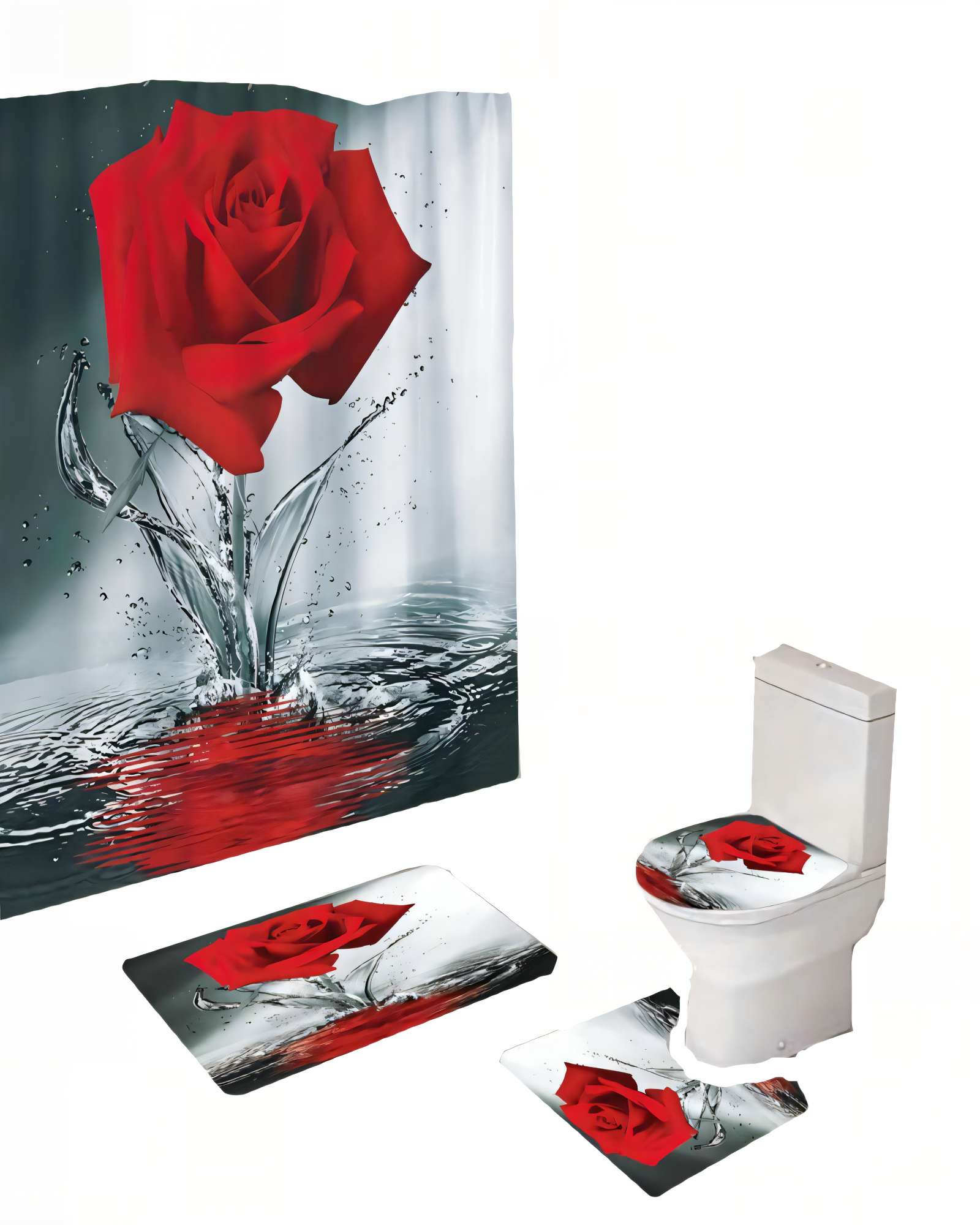 PACK DE 4 PIEZAS PARA BAÑO CON ESTAMPADO 12 - 2