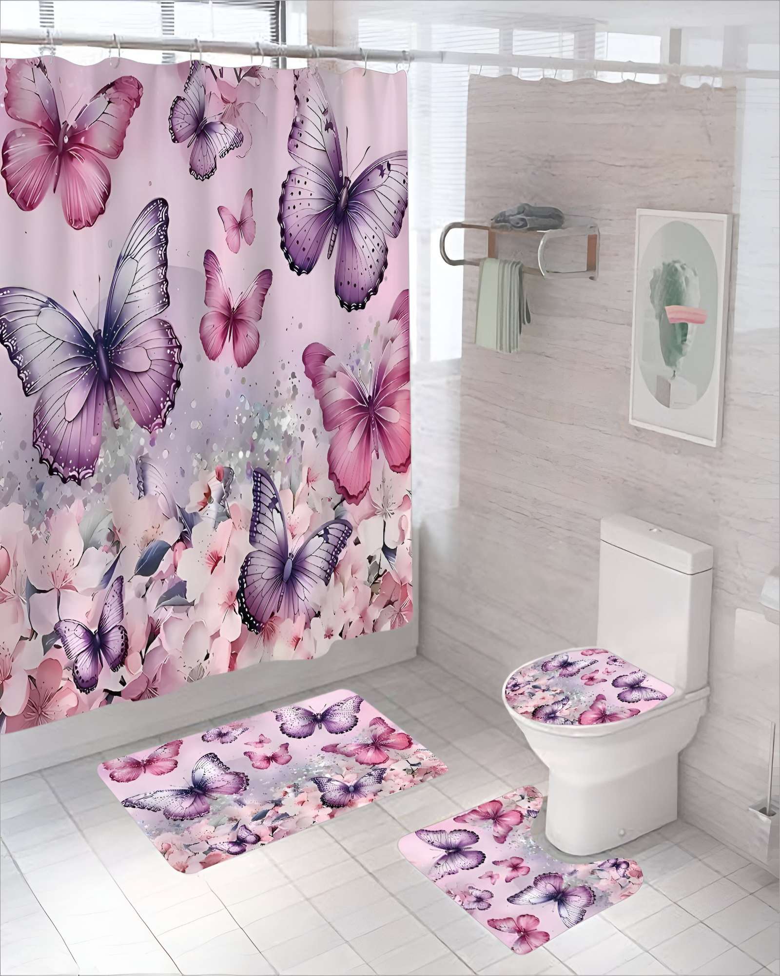 PACK DE 4 PIEZAS PARA BAÑO CON ESTAMPADO 10 - 3