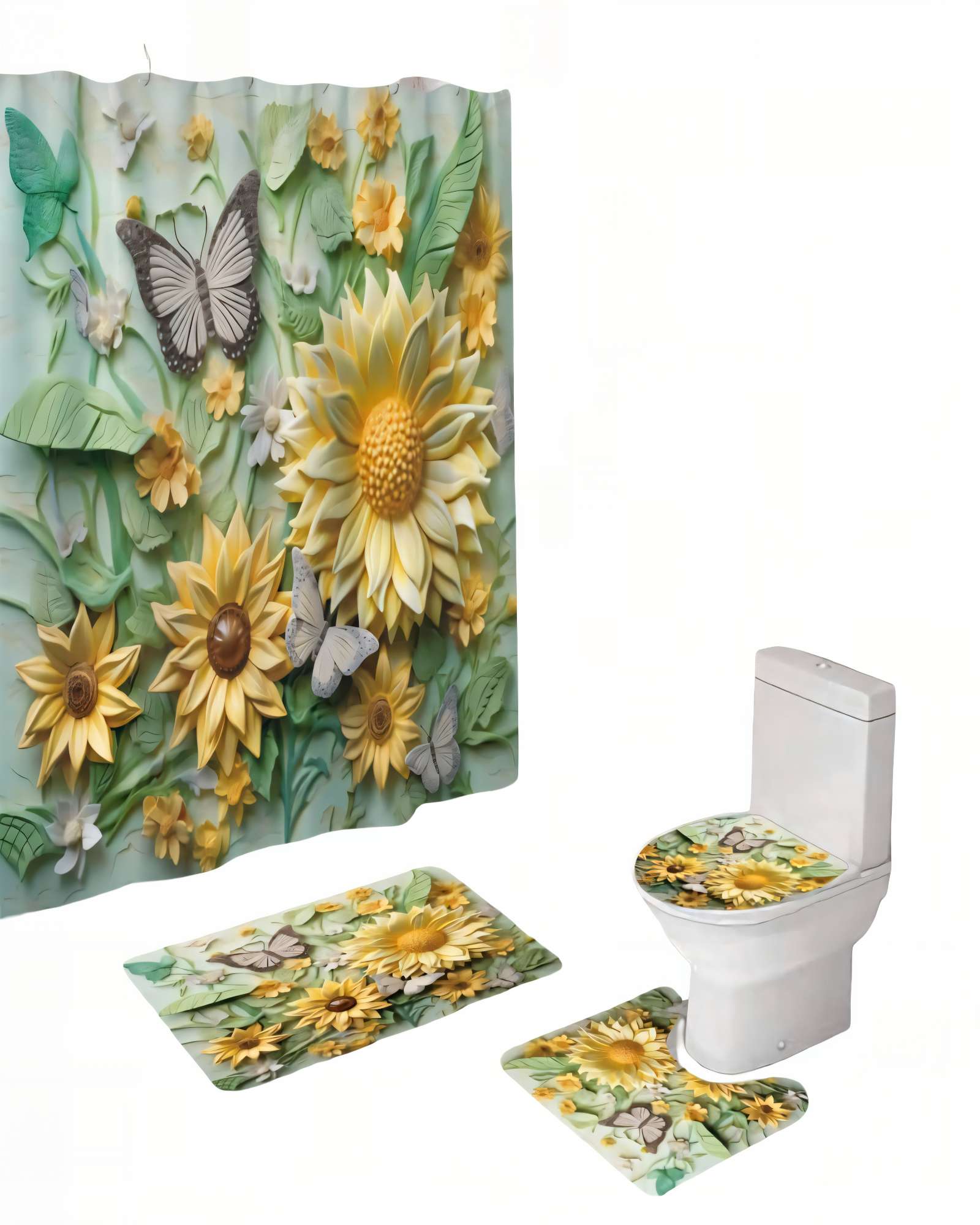 PACK DE 4 PIEZAS PARA BAÑO CON ESTAMPADO 7 - 2