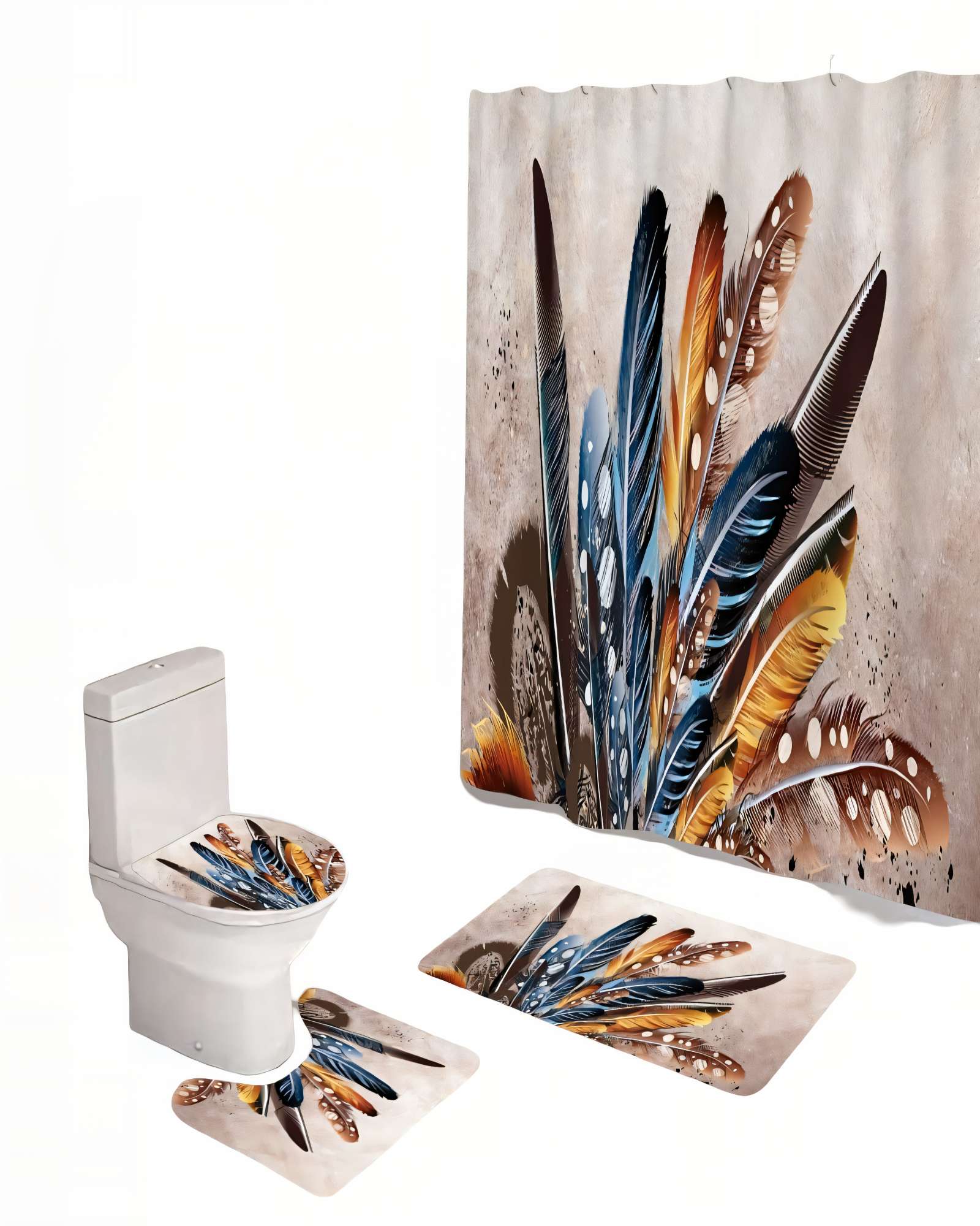PACK DE 4 PIEZAS PARA BAÑO CON ESTAMPADO 24 - 1