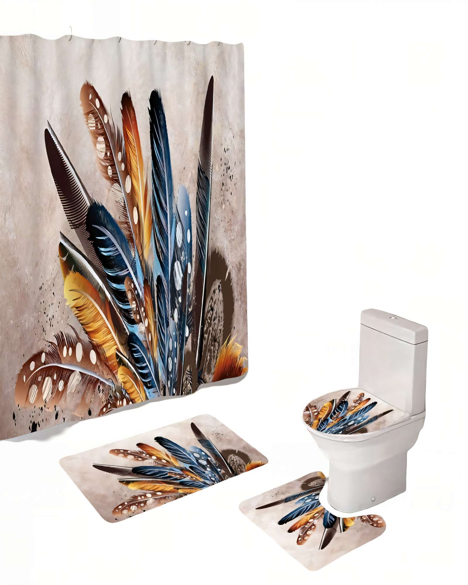 PACK DE 4 PIEZAS PARA BAÑO CON ESTAMPADO 24 - 2