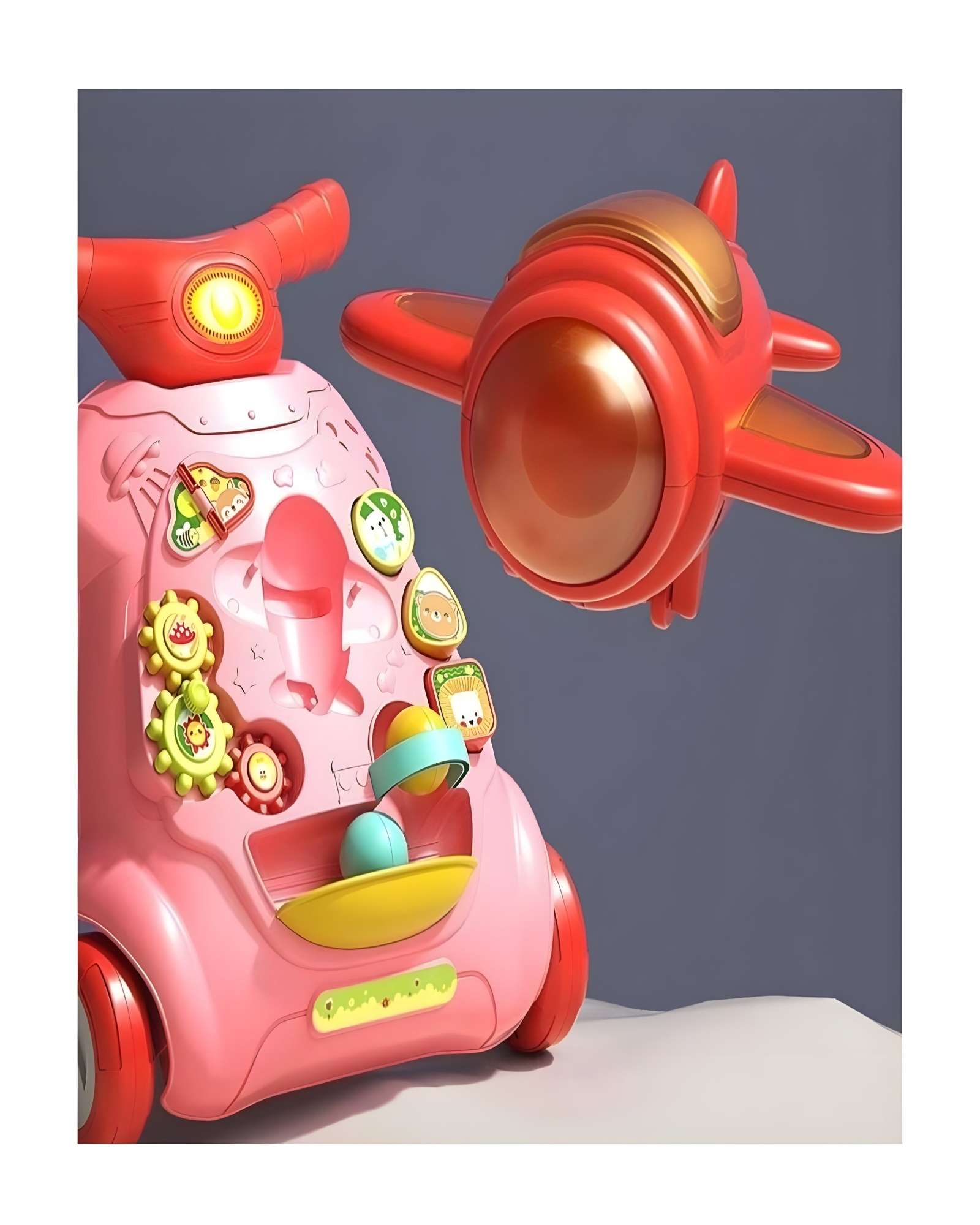 CAMINADOR DE BEBE AEREO COLOR ROSADO - 4