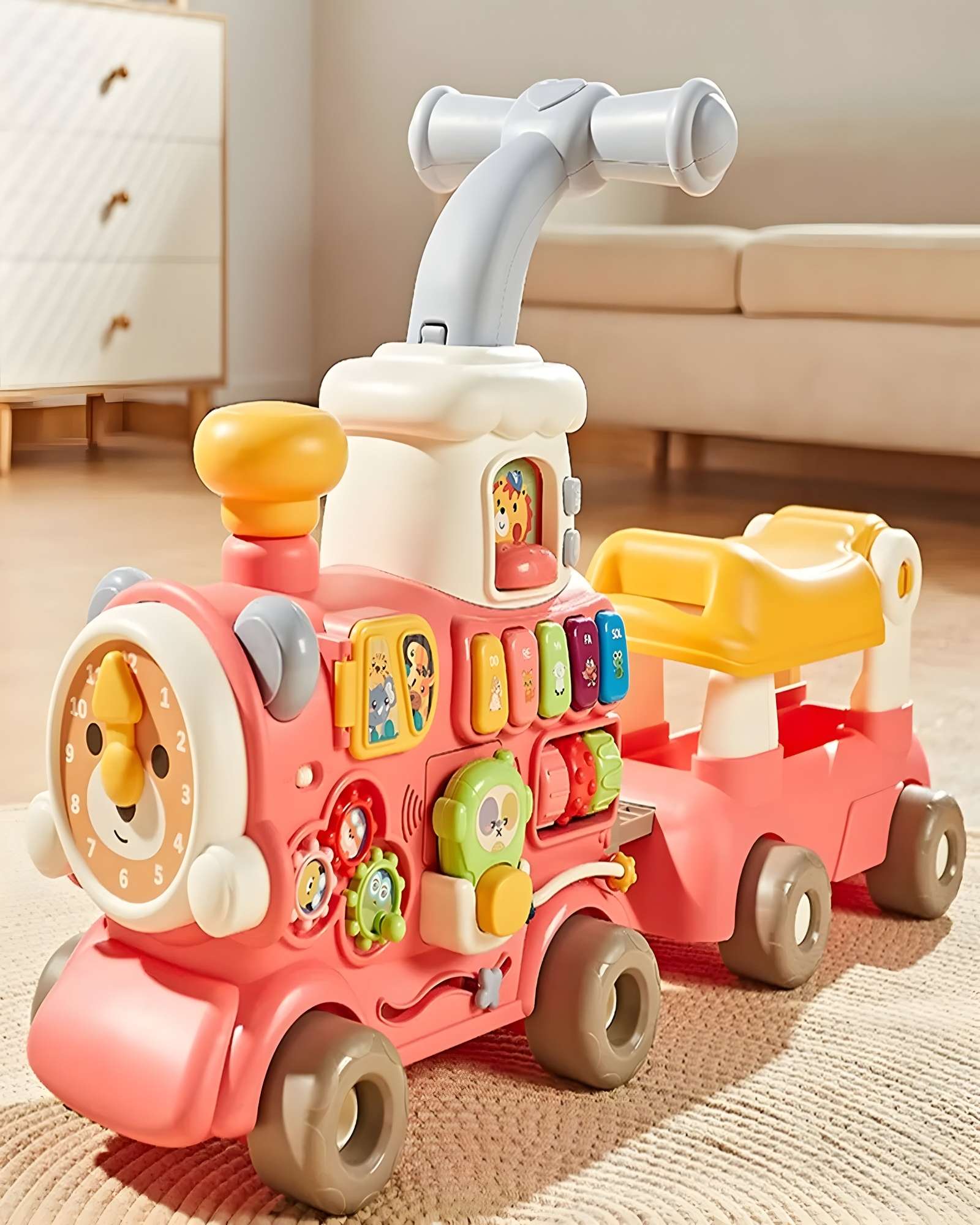 CAMINADOR PARA BEBE 5 EN 1 COLOR ROSADO - 3
