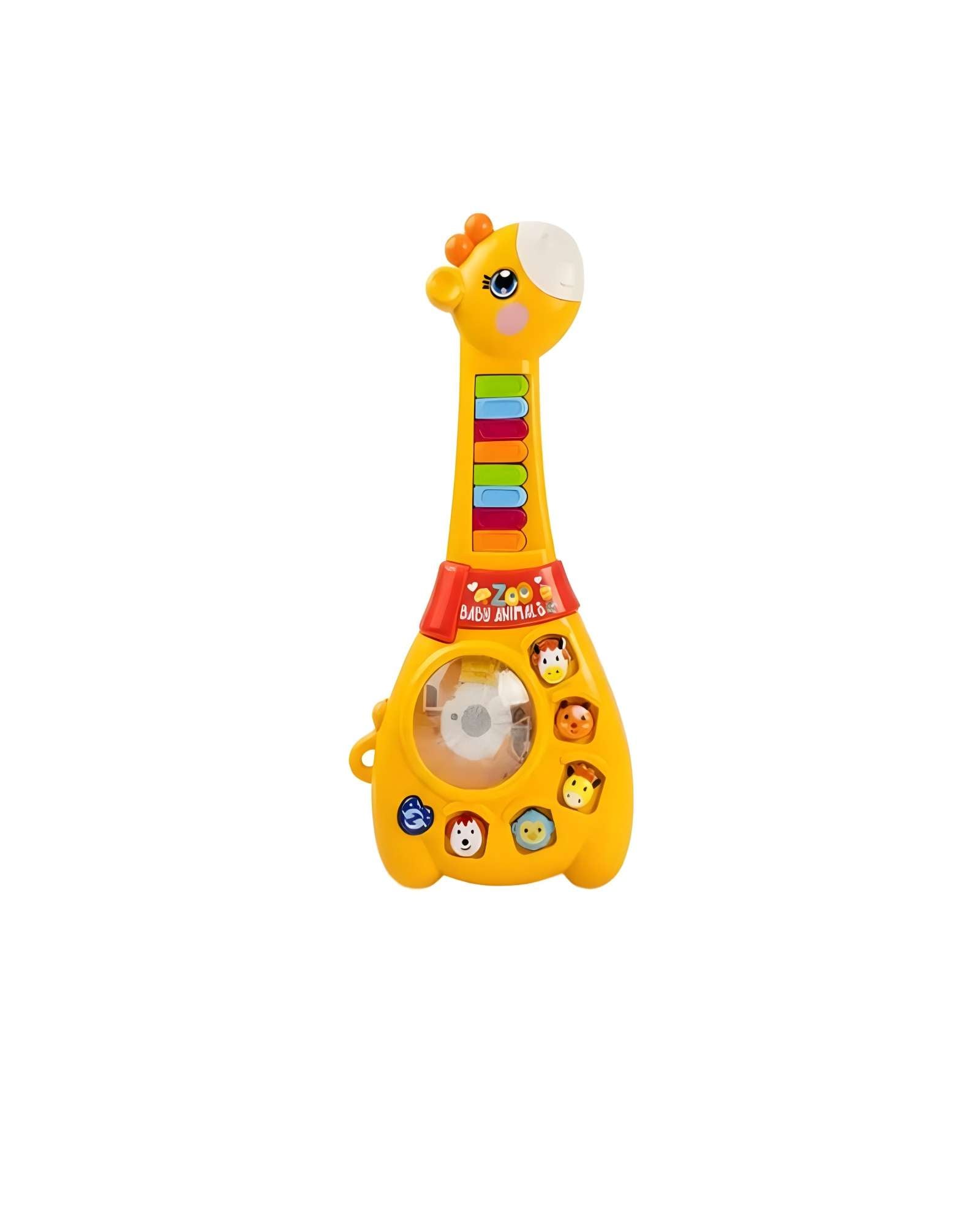 GUITARRA INFANTIL SONIDO DE LUCES DIDACTICO PIANO EDUCATIVO COLOR AMARILLO - 1