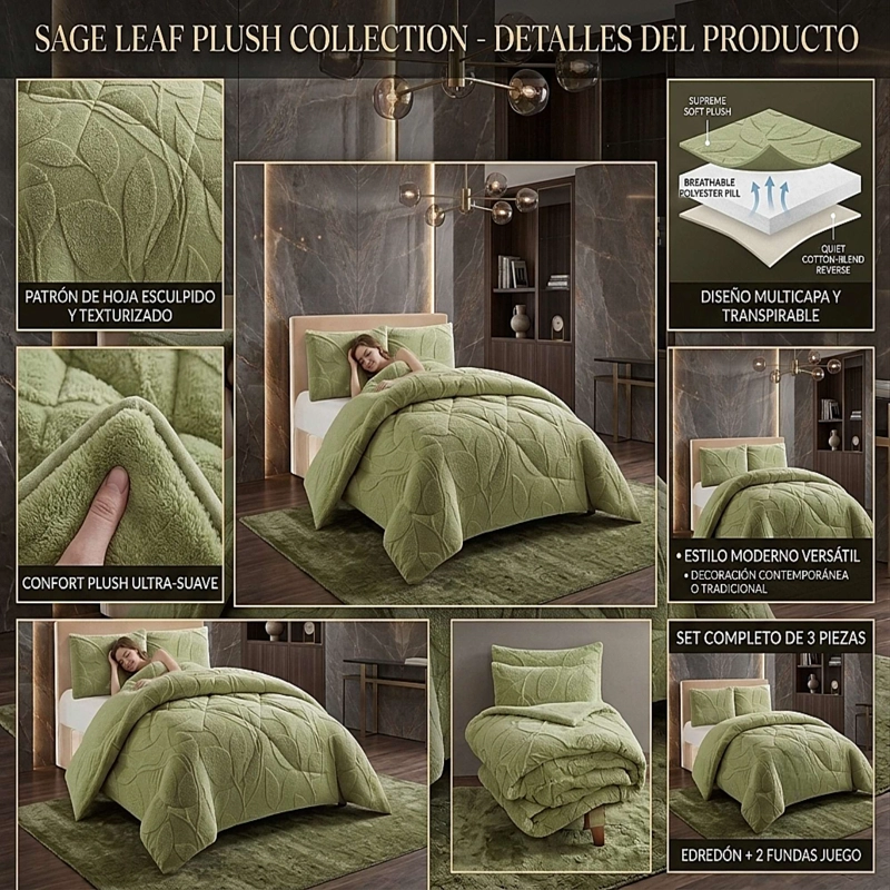COBERTOR SHERPA TEXTURIZADO RY KING VERDE - 2