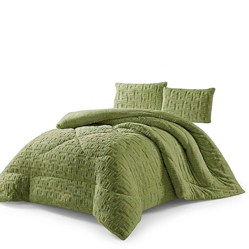 COBERTOR SHERPA TEXTURIZADO RH 2 PLAZAS VERDE - 4