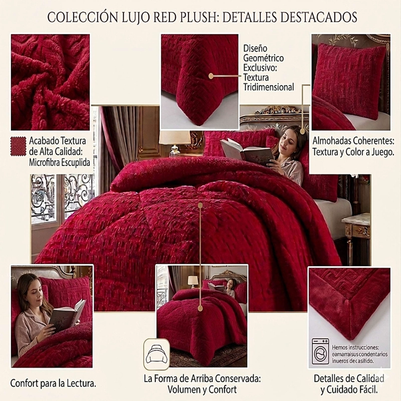 COBERTOR SHERPA TEXTURIZADO RH 2 PLAZAS BURDEO - 2