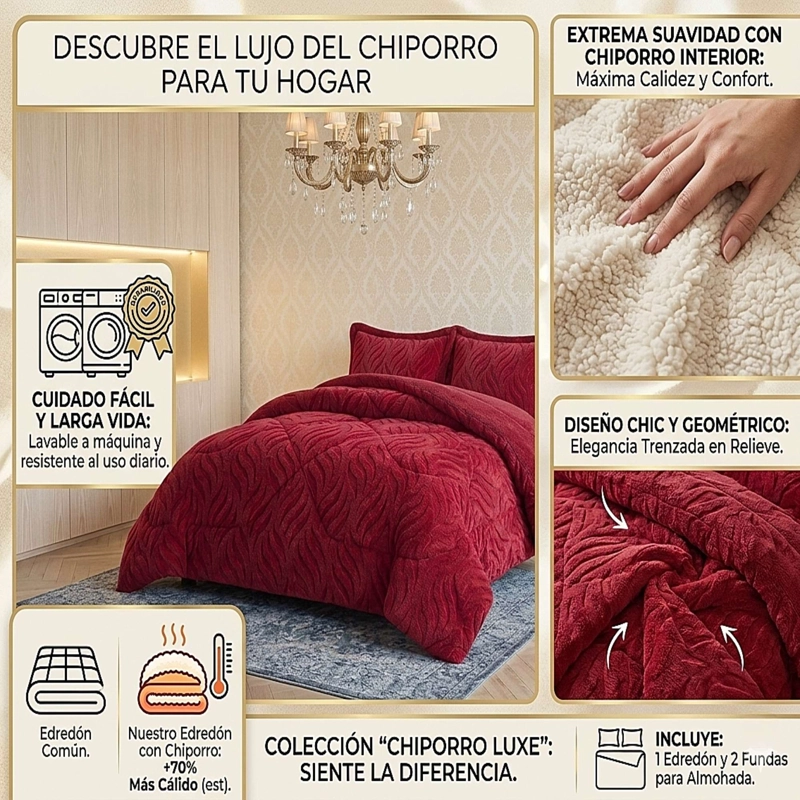 COBERTOR SHERPA TEXTURIZADO RB 2 PLAZAS BURDEO - 4