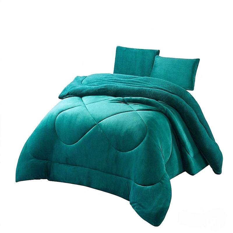 COBERTOR SHERPA PLUSH CS 2 PLAZAS TURQUESA - 4