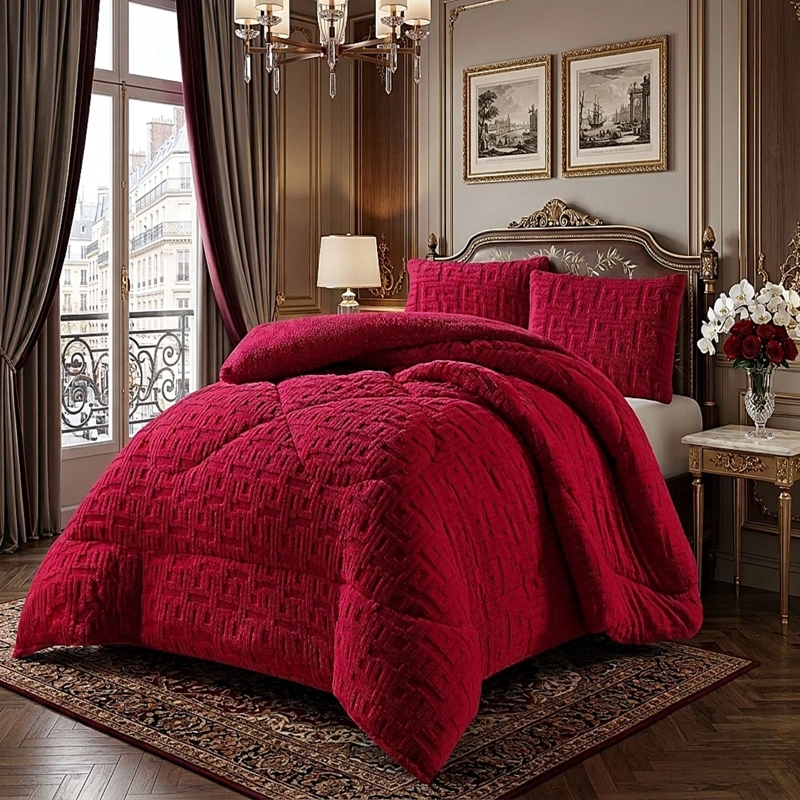 COBERTOR SHERPA TEXTURIZADO RH KING BURDEO - 1