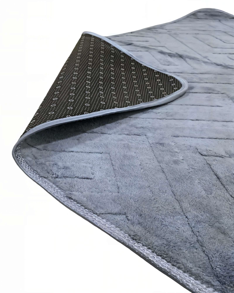 ALFOMBRA DECORATIVA TEXTURIZADA 150X200CM COLOR GRIS - 2