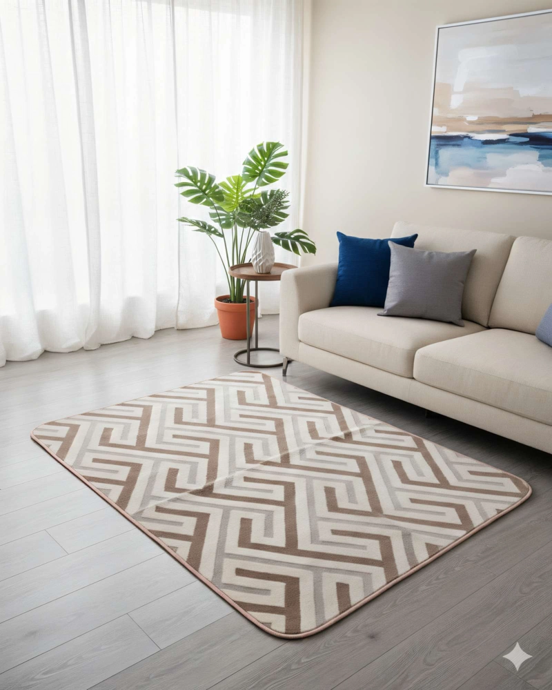 ALFOMBRA DECORATIVA TEXTURIZADA 150X200CM CON DISENO F4 - 3