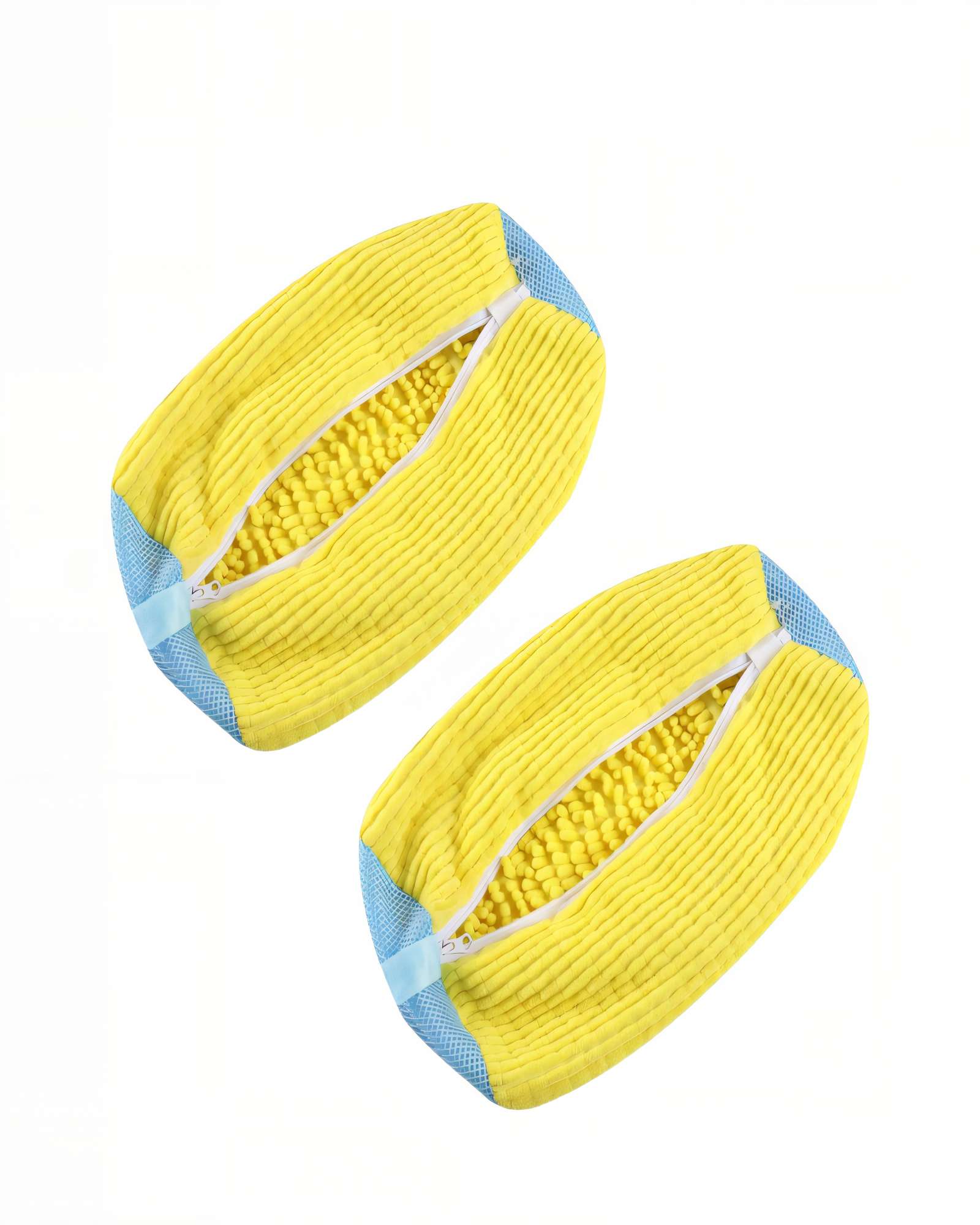 SET DE 2 BOLSAS CON CREMALLERA YKK PARA LAVAR ZAPATOS  COLOR AMARILLO - 1