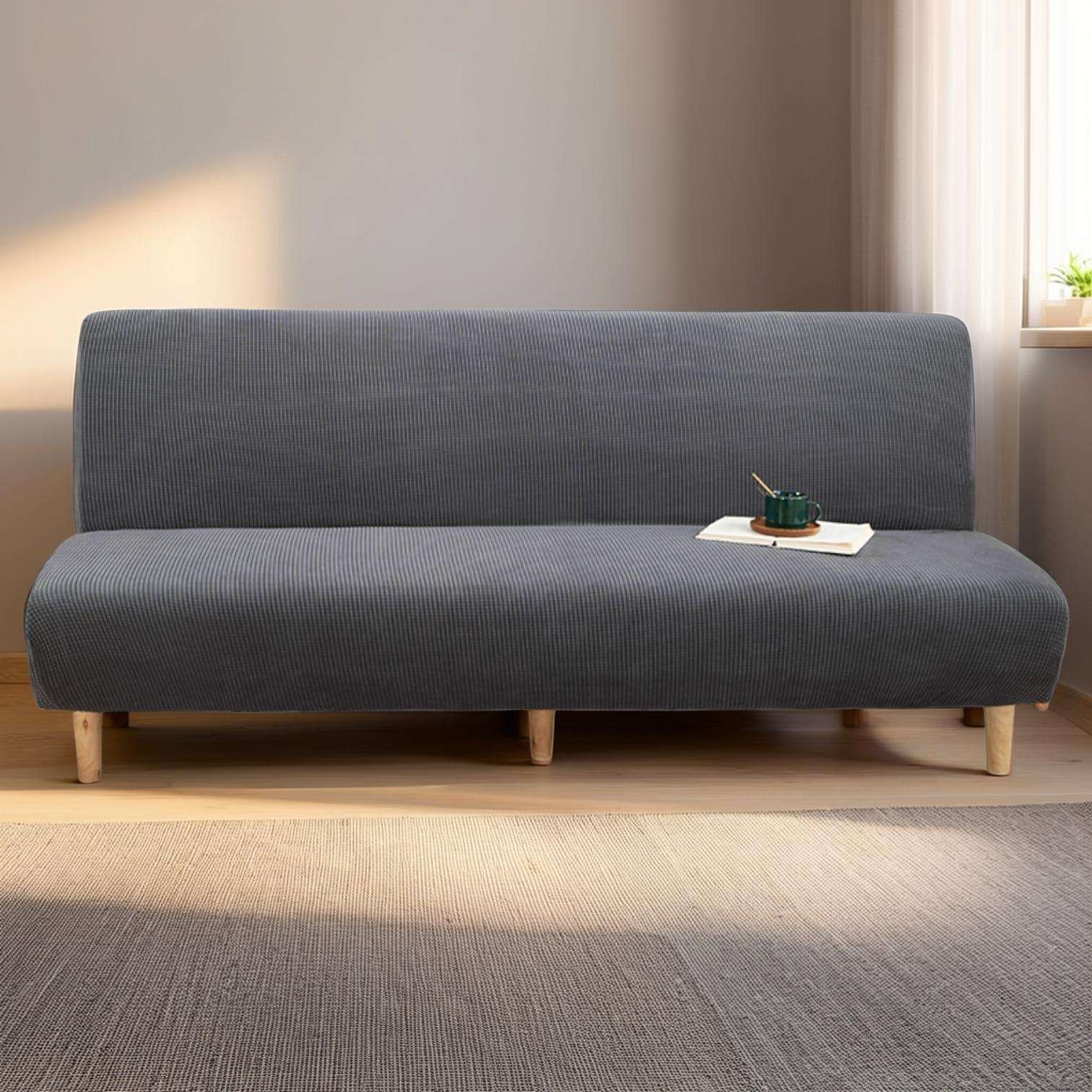 FUNDA DE FUTON CUADRILLE COLOR GRIS - 3