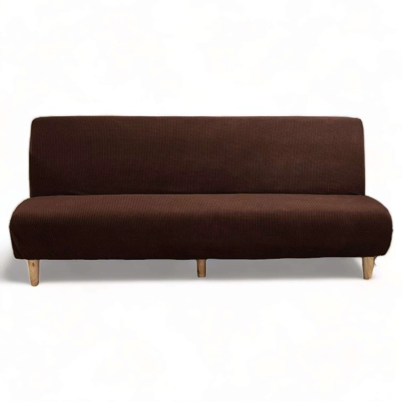 FUNDA DE FUTON CUADRILLE COLOR CAFE - 1