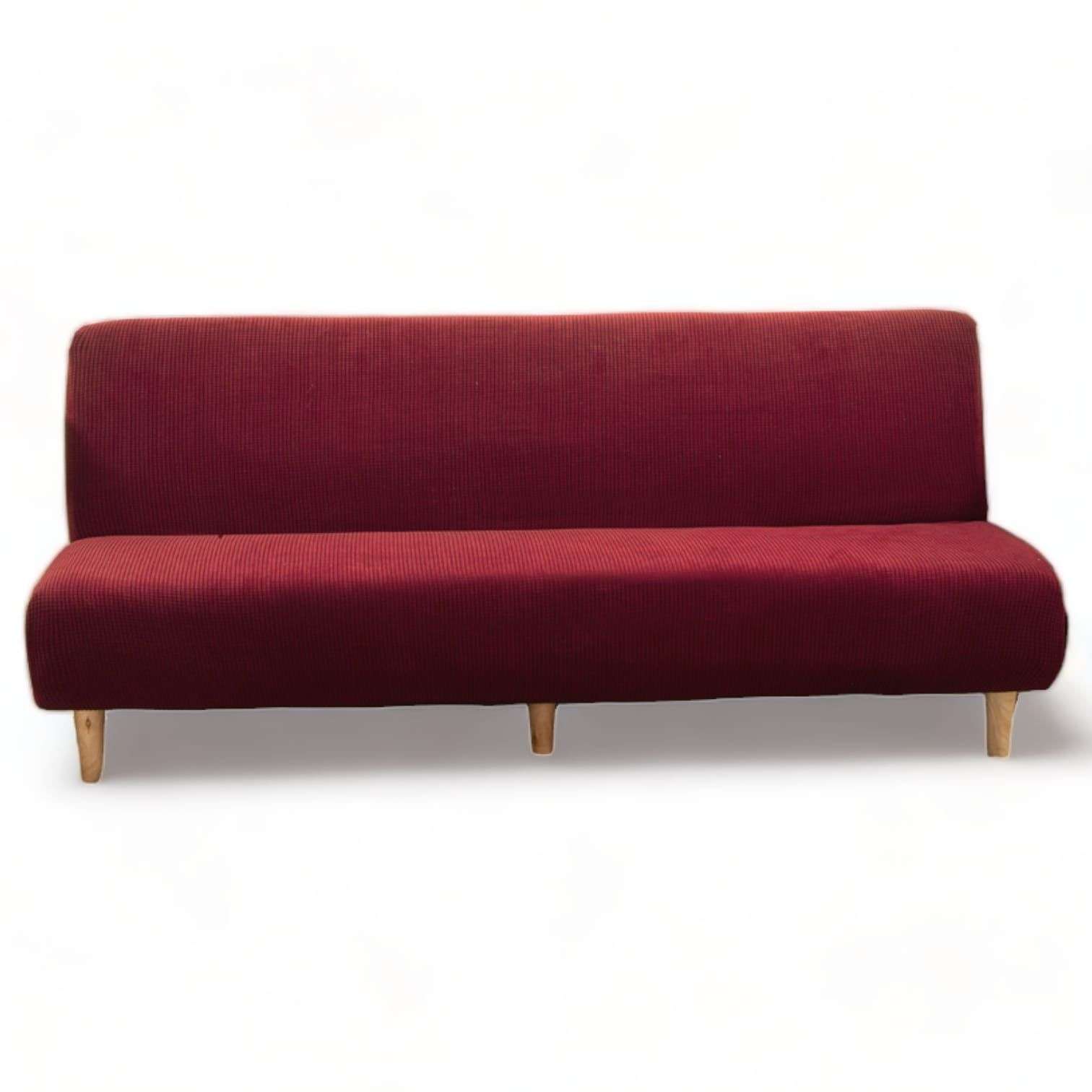 FUNDA DE FUTON CUADRILLE COLOR BURDEO - 1