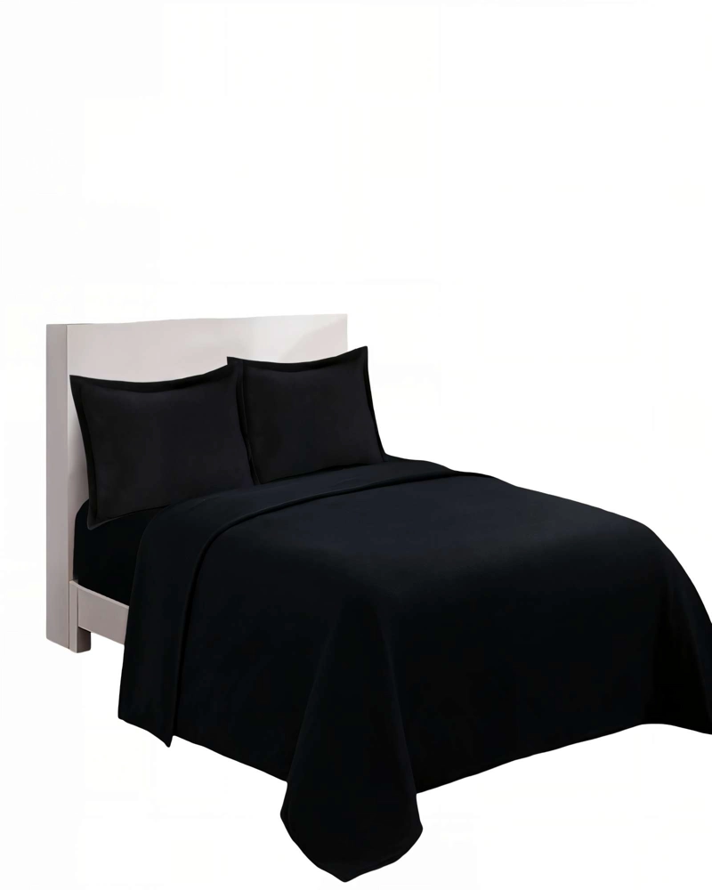 SABANA PREMIUM POLAR  2 PLAZAS  COLOR NEGRO - 1