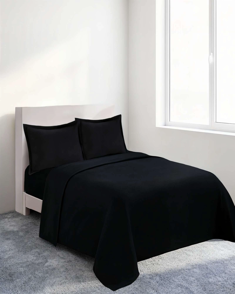 SABANA PREMIUM POLAR  2 PLAZAS  COLOR NEGRO - 3