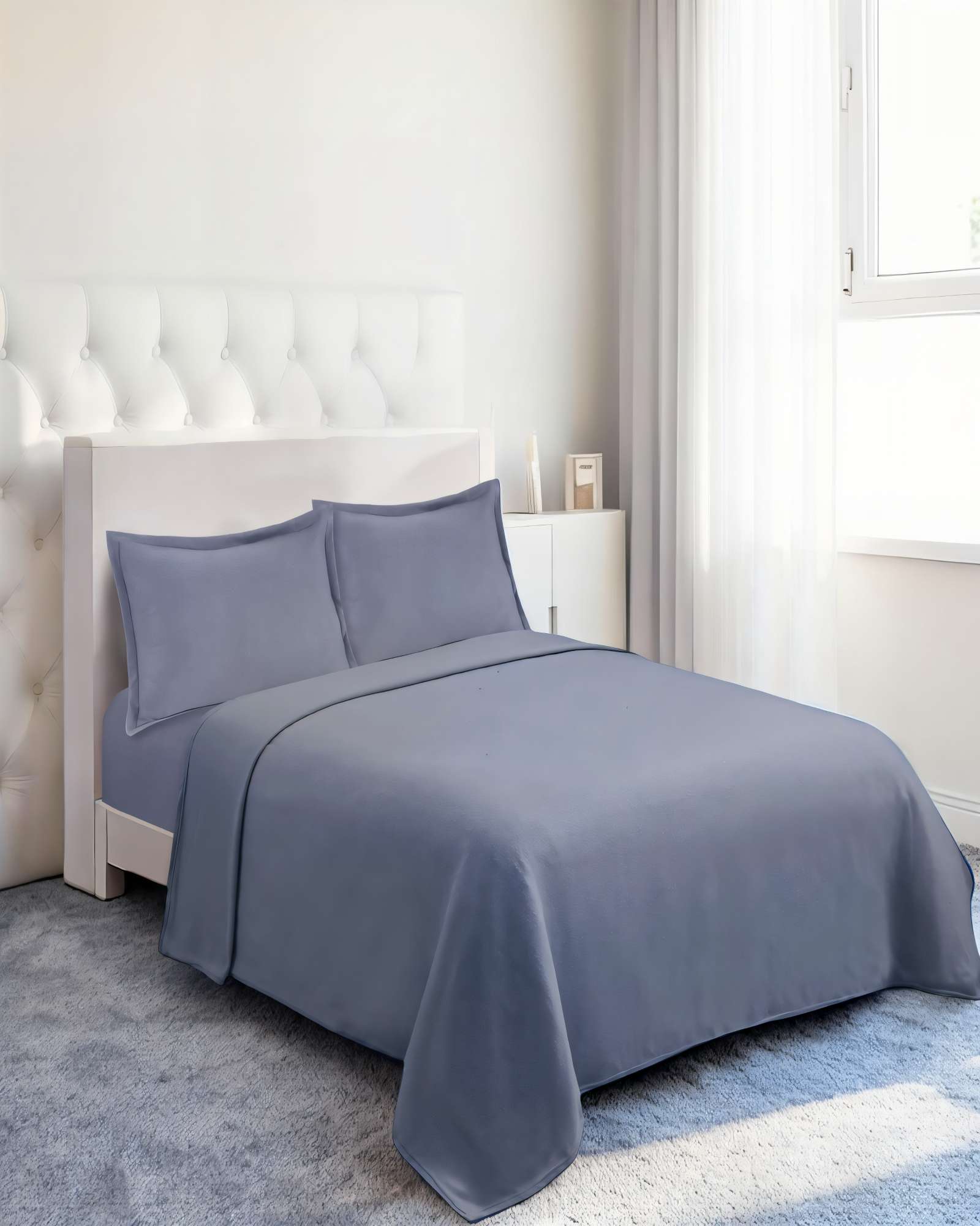 SABANA PREMIUM POLAR  2 PLAZAS  COLOR GRIS - 3