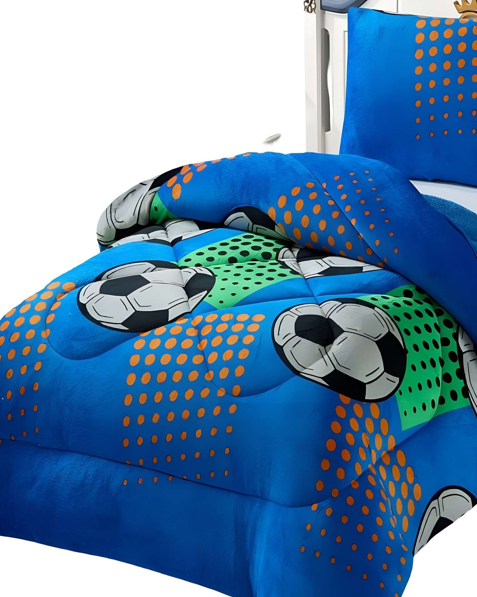 COBERTOR CON CHIPORRO PLUSH PLAZA Y MEDIA 180X200CM AZUL C10 - 2