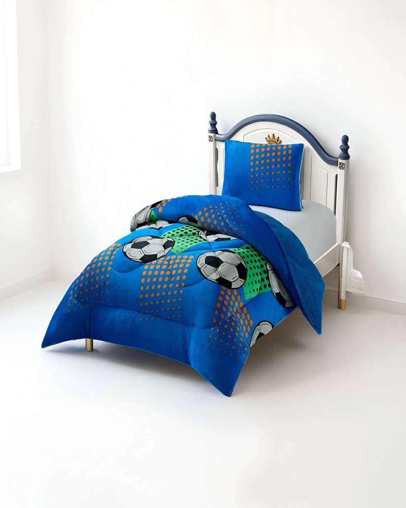 COBERTOR CON CHIPORRO PLUSH PLAZA Y MEDIA 180X200CM AZUL C10 - 3
