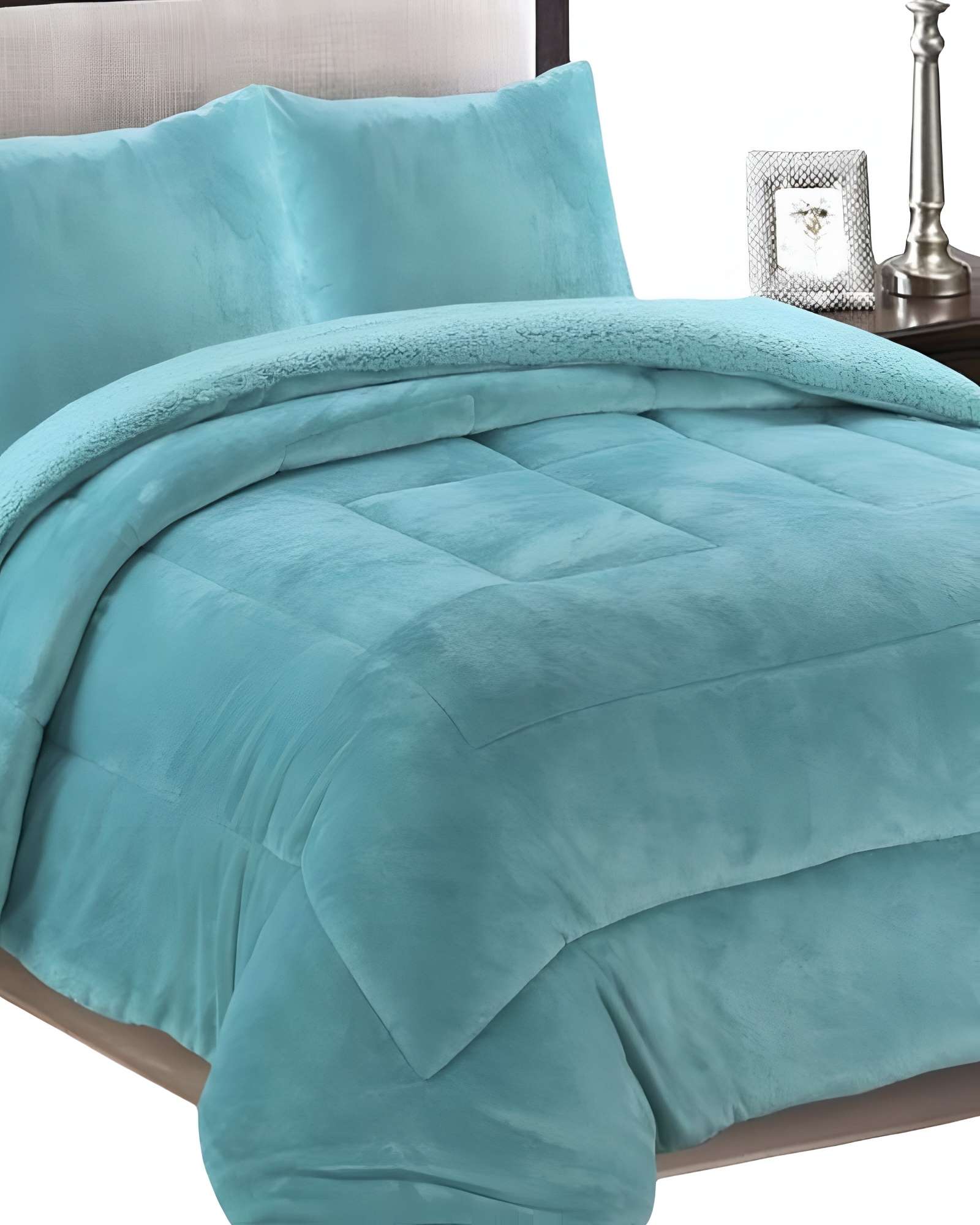 COBERTOR SHERPA KING 250X270CM CELESTE B19 - 2