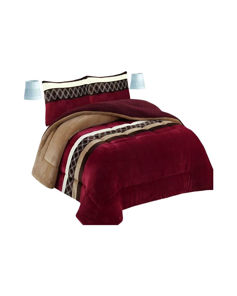 COBERTOR SHERPA 2 PLAZAS 230X250CM BURDEO B30 - 1