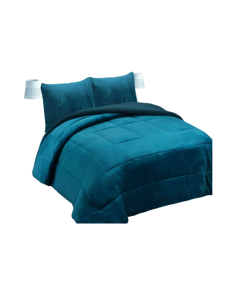 COBERTOR SHERPA 2 PLAZAS 230X250CM TURQUESA B18 - 1