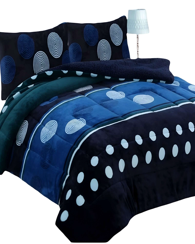 COBERTOR SHERPA KING 250X270CM AZUL M B4 - 2