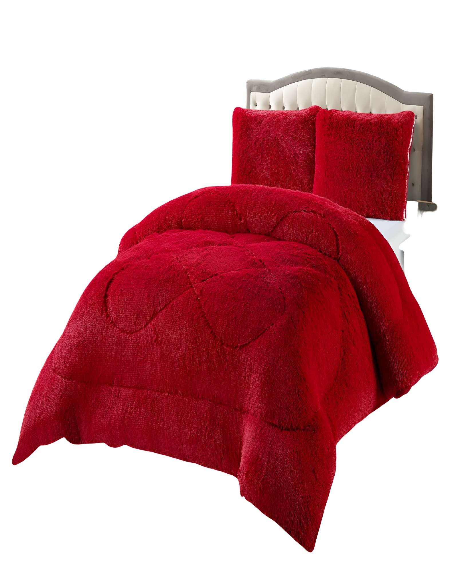 COBERTORES CON CHIPORRO DE PELUDOS KING 250X270CM ROJO - 1