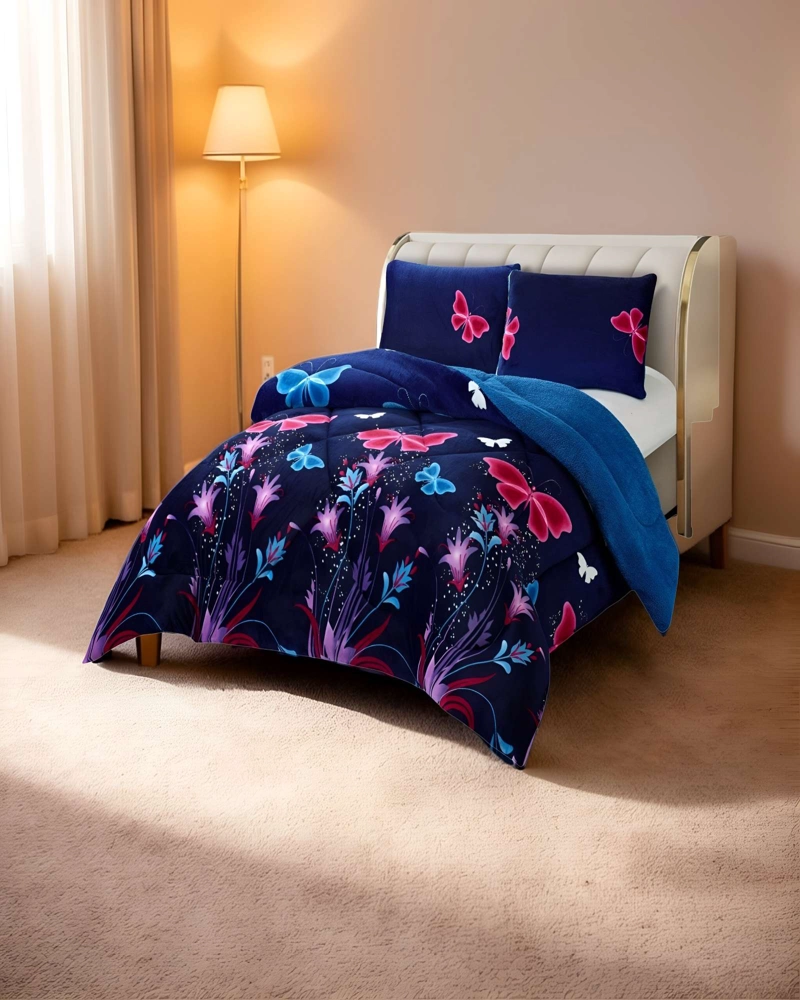 COBERTOR CON CHIPORRO PLUSH 2 PLAZAS 230X250CM AZUL C15 - 3
