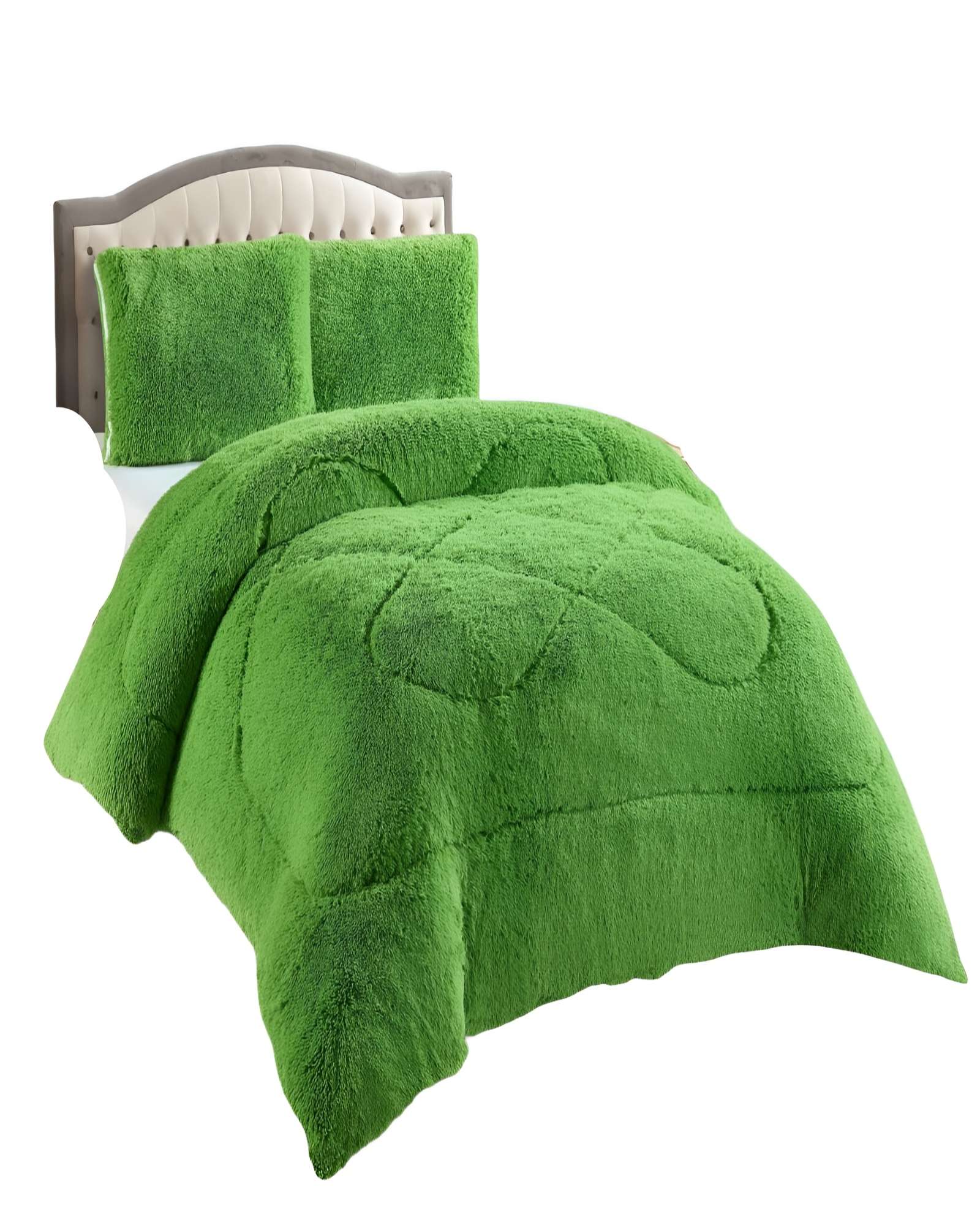 COBERTORES CON CHIPORRO DE PELUDOS 2 PLAZAS 230X250CM VERDE - 2