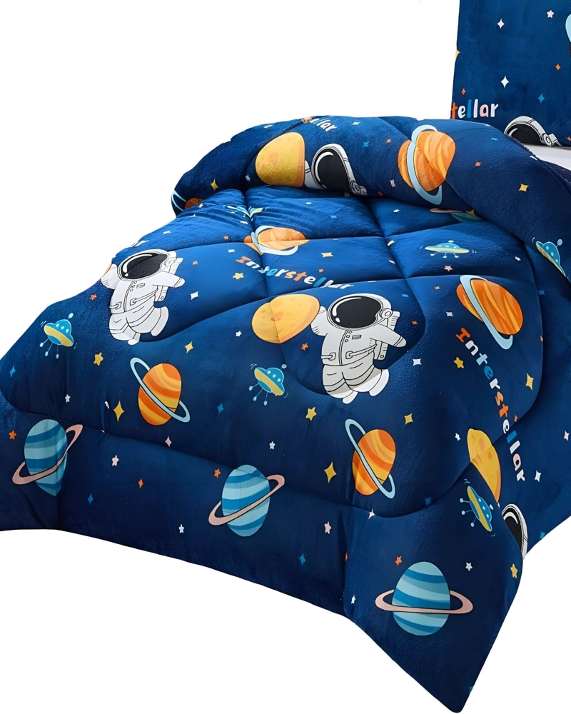 COBERTOR CON CHIPORRO PLUSH PLAZA Y MEDIA 180X200CM AZUL C1 - 2