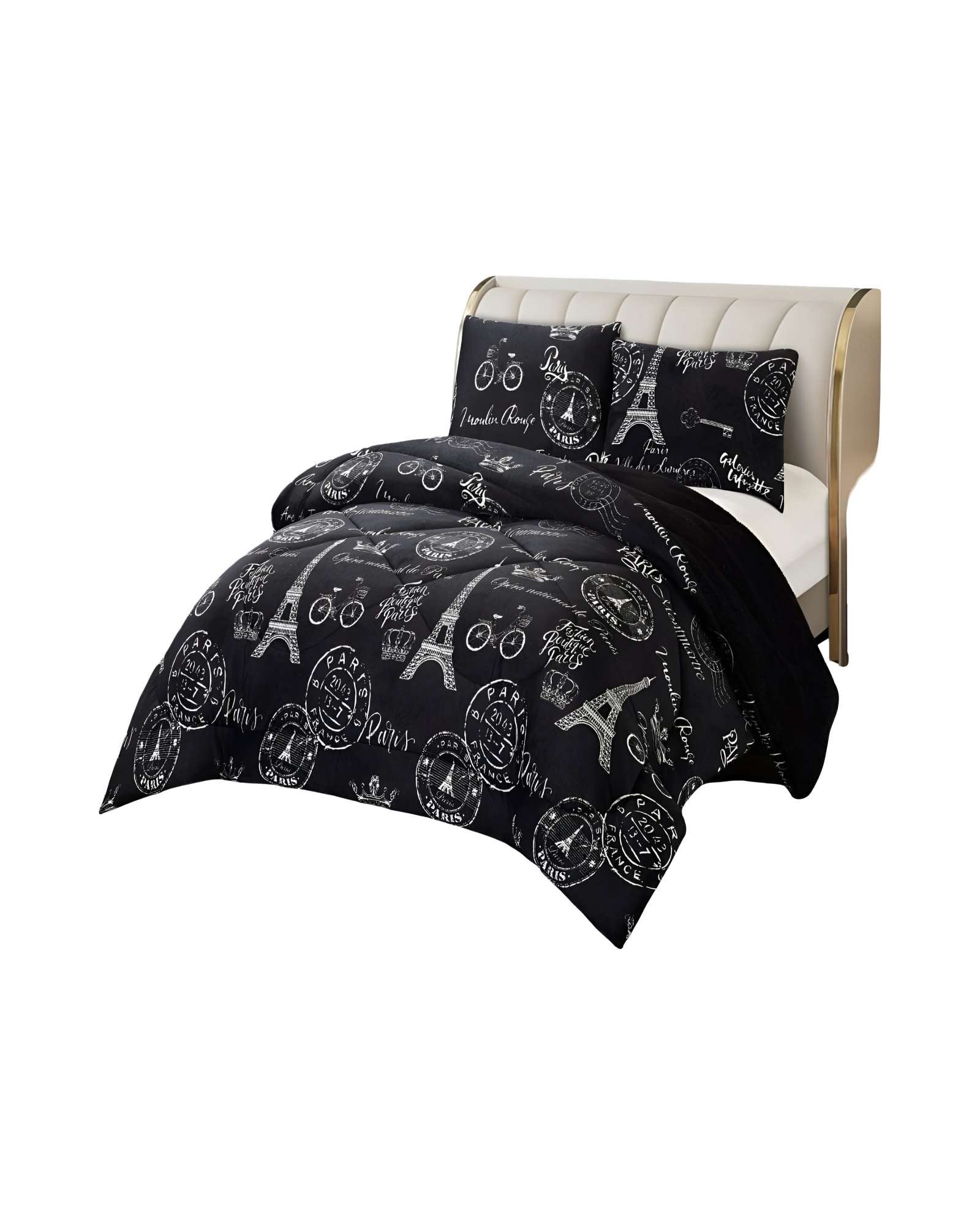 COBERTOR CON CHIPORRO PLUSH KING 250X270CM NEGRO C7 - 1