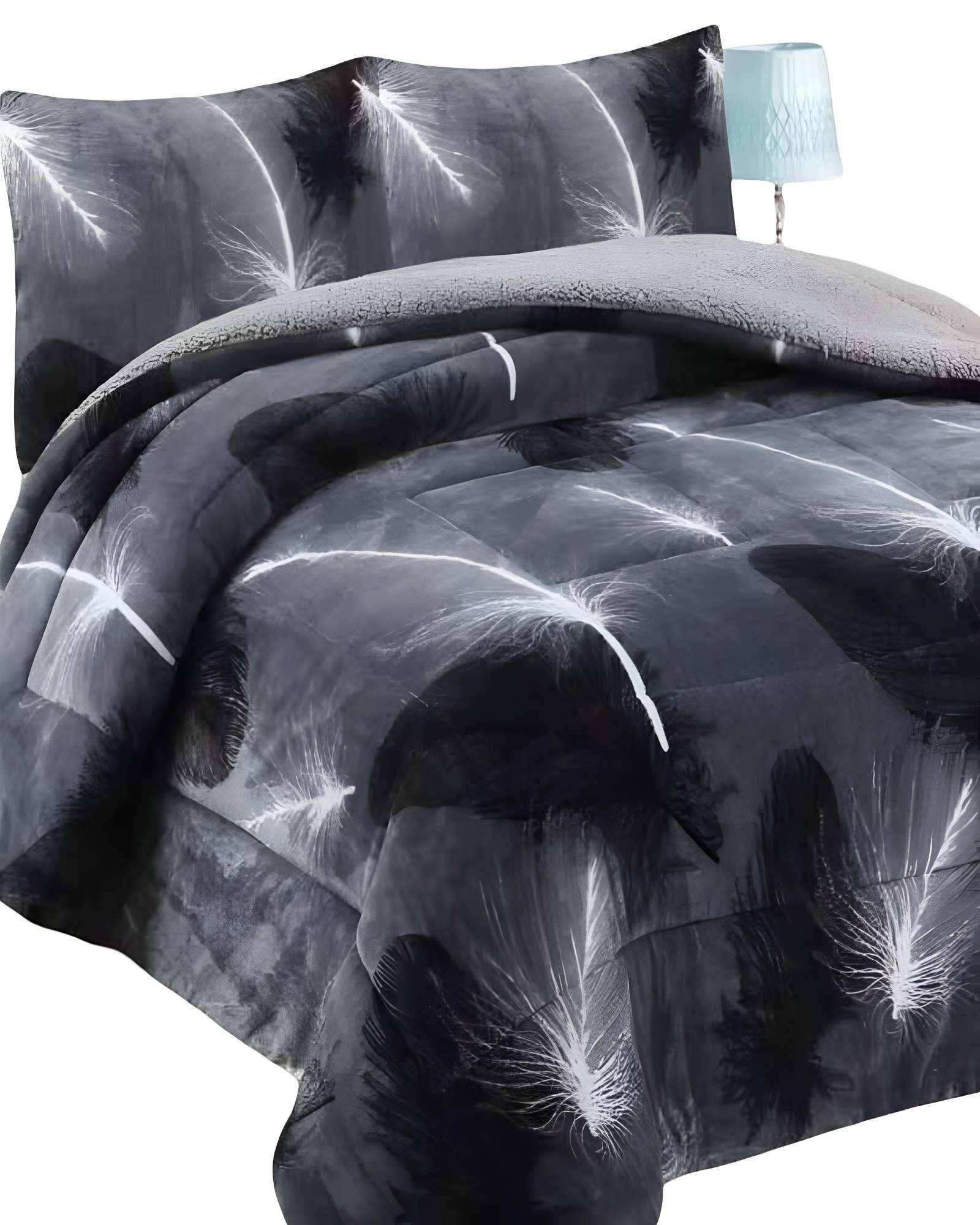 COBERTOR SHERPA 2 PLAZAS 230X250CM GRIS B3 - 2