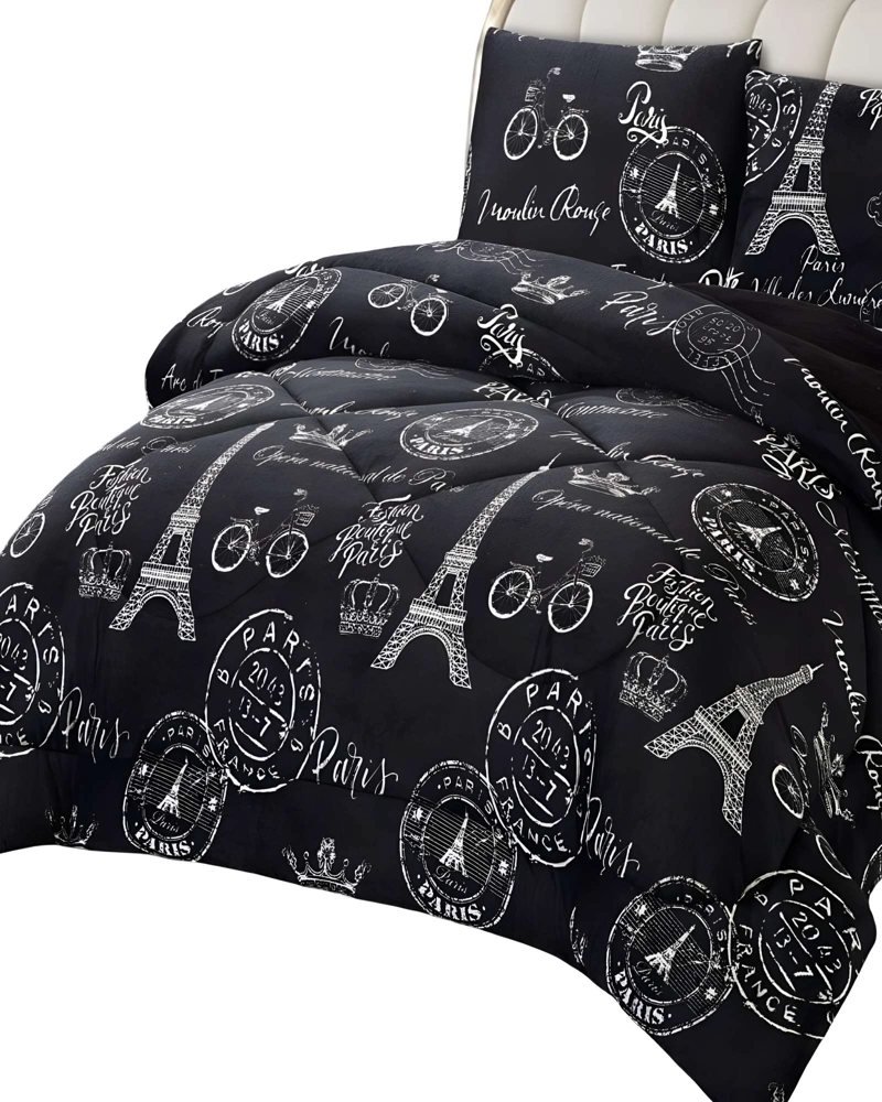 COBERTOR CON CHIPORRO PLUSH 2 PLAZAS 230X250CM NEGRO C12 - 2