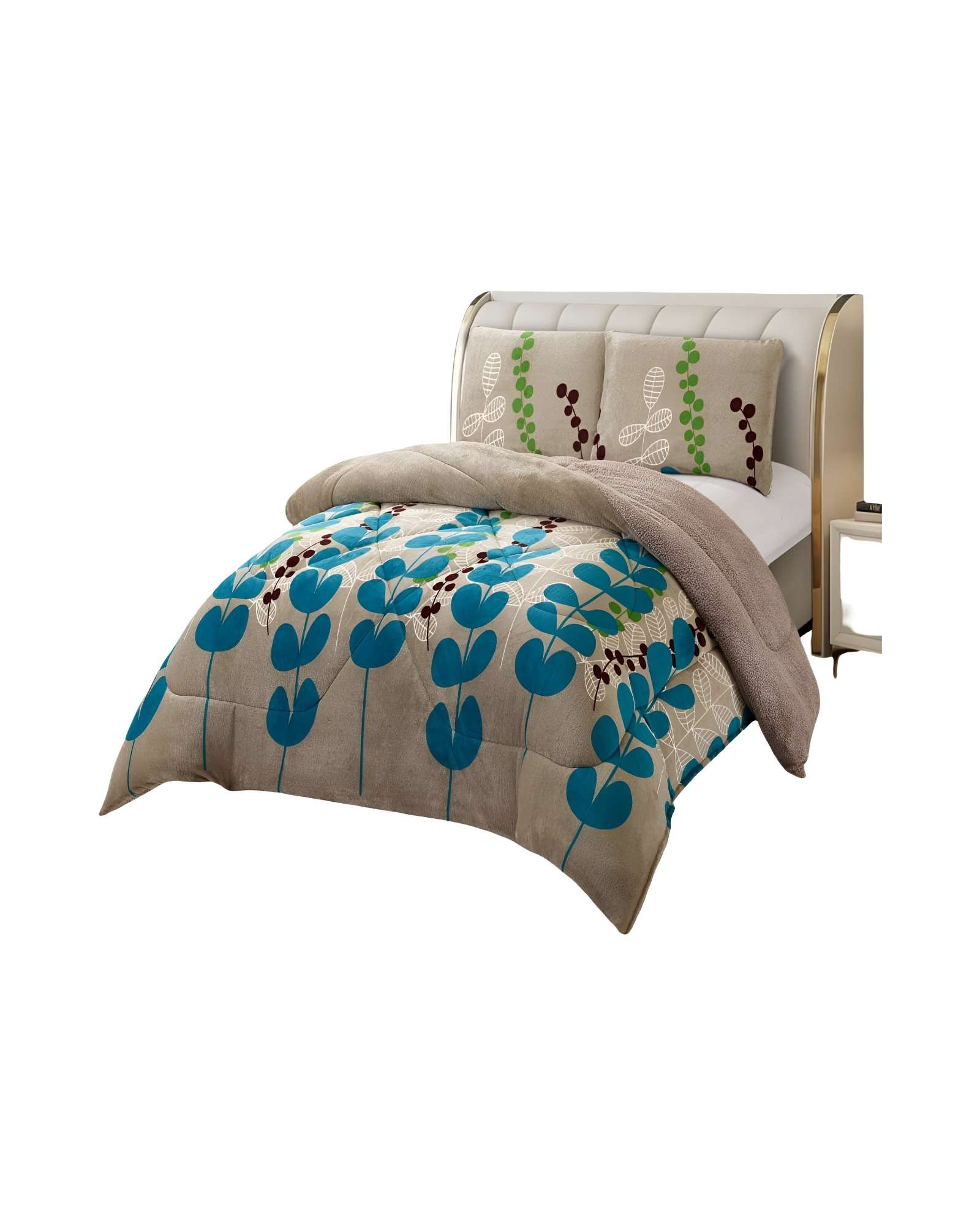 COBERTOR CON CHIPORRO PLUSH 2 PLAZAS 230X250CM BEIGE C11 - 1