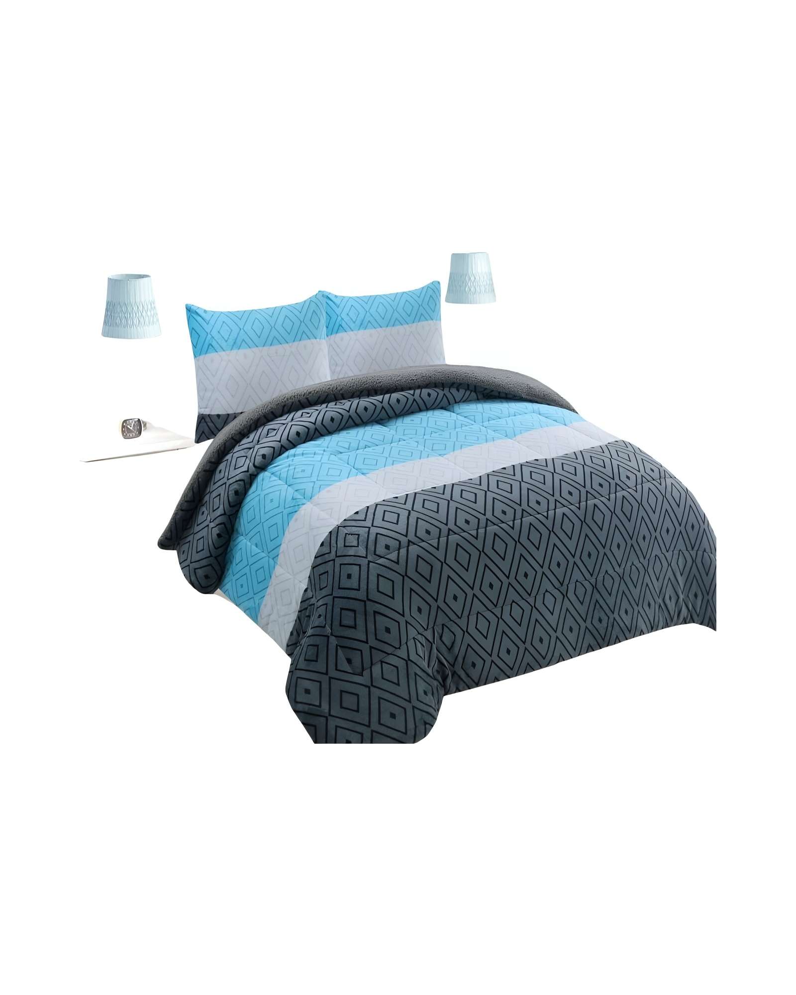 COBERTOR SHERPA 2 PLAZAS 230X250CM MULTICOLOR B17 - 1