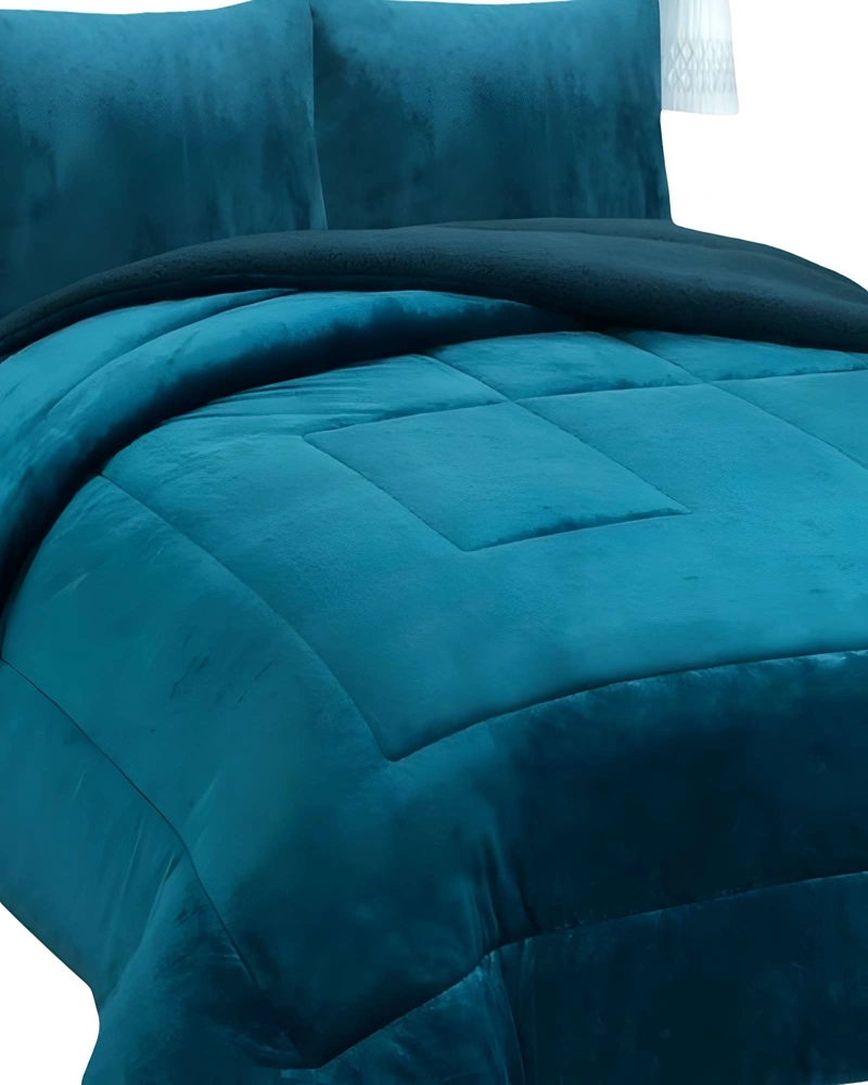COBERTOR SHERPA KING 250X270CM TURQUESA B9 - 2
