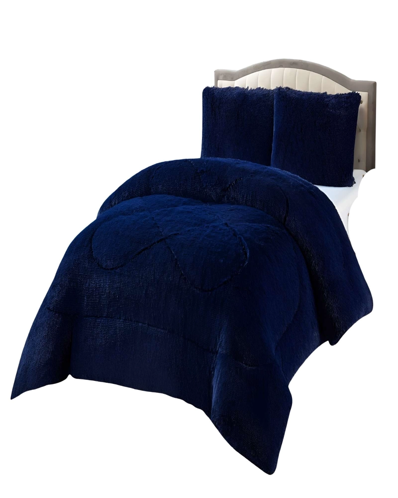COBERTORES CON CHIPORRO DE PELUDOS KING 250X270CM AZUL M - 1