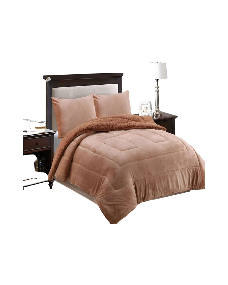 COBERTOR SHERPA KING 250X270CM CAFE B10 - 1