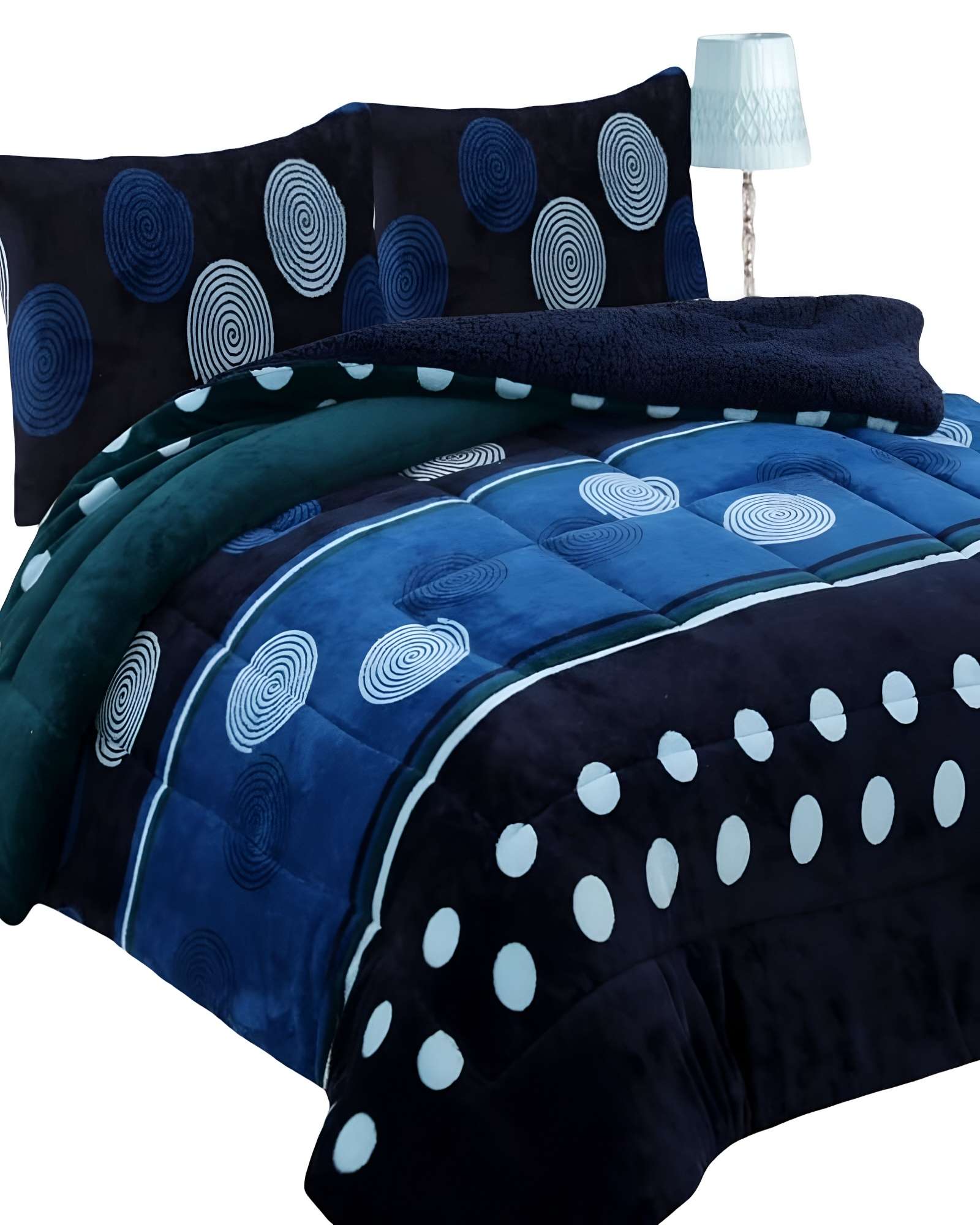 COBERTOR SHERPA 2 PLAZAS 230X250CM AZUL M B31 - 2