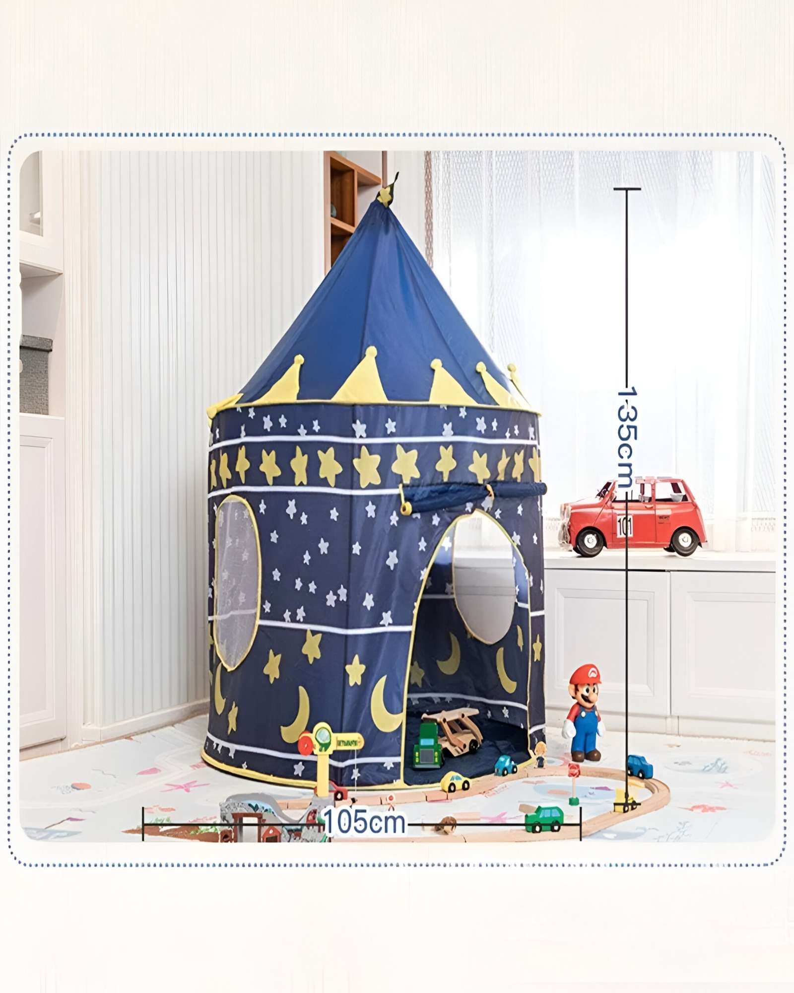 CARPA CON FORMA DE TORRE PARA NIÑO AZUL - 2