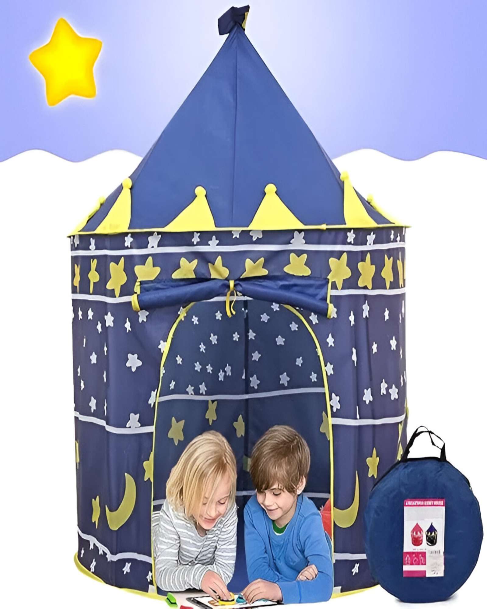 CARPA CON FORMA DE TORRE PARA NIÑO AZUL - 6