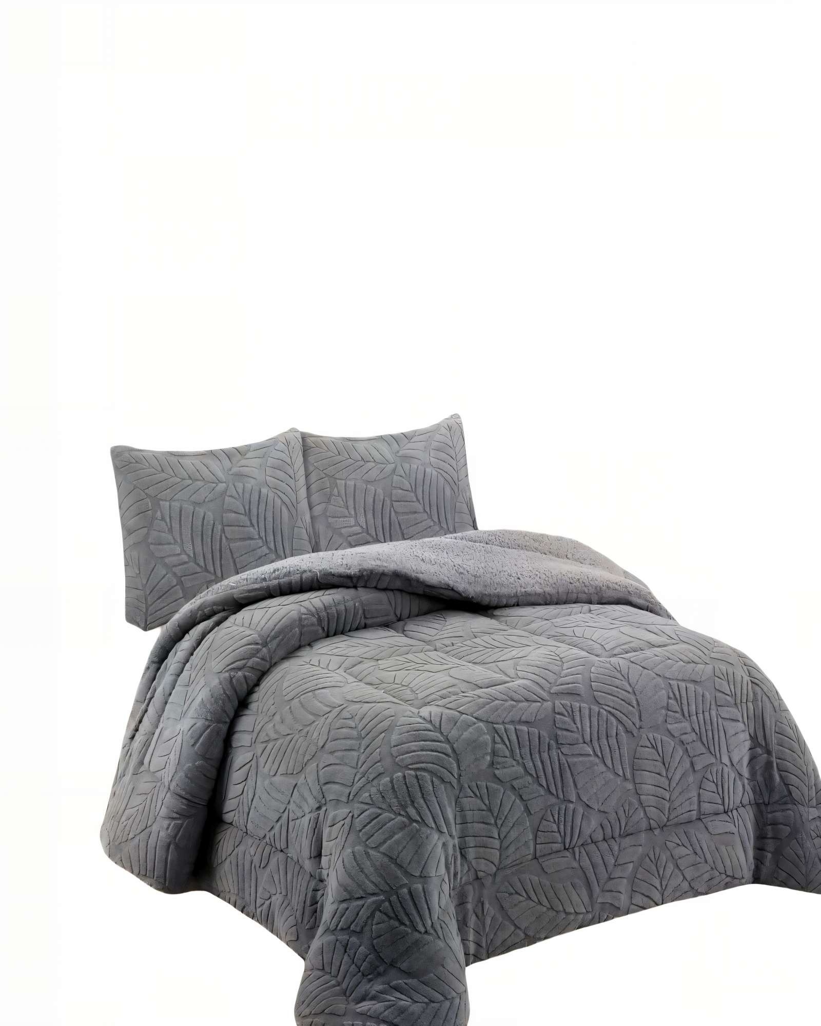 CUBRECAMA DE RELIEVE  KING COLOR GRIS CLARO - 2