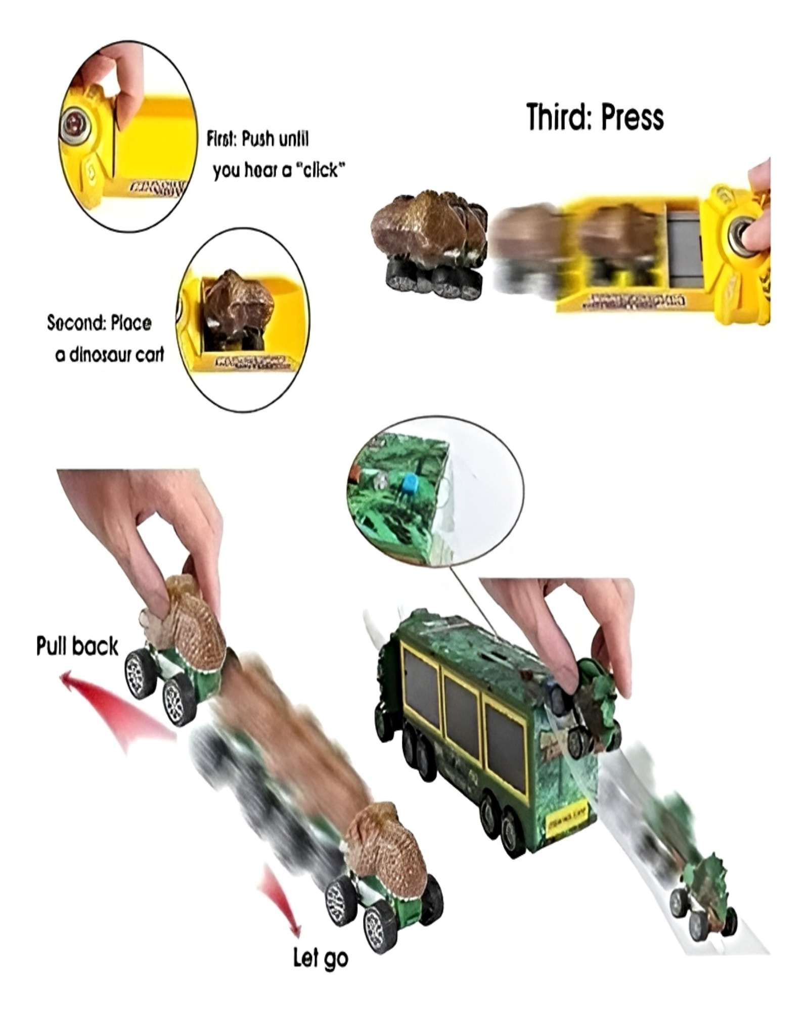 GRAN CAMION TRICERATOPS TRANSPORTADOR DE DINOSAURIOS - 3
