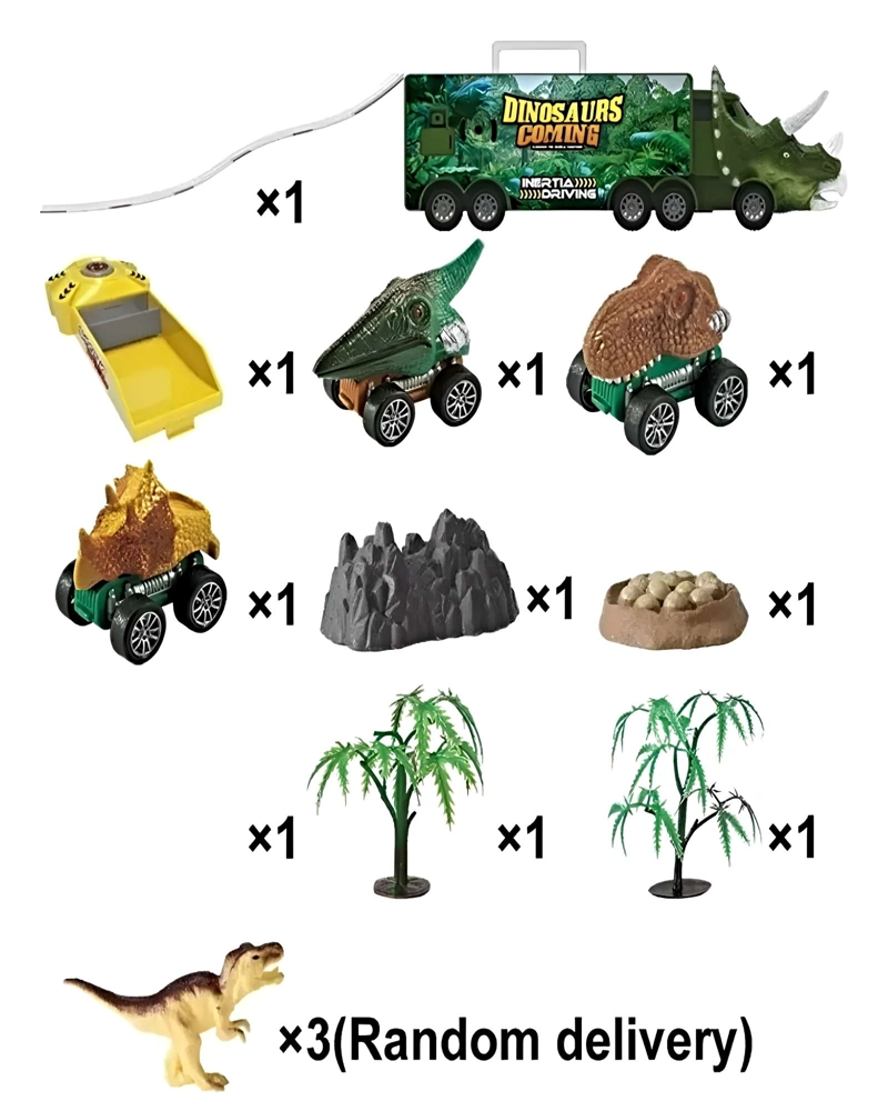 GRAN CAMION TRICERATOPS TRANSPORTADOR DE DINOSAURIOS - 5