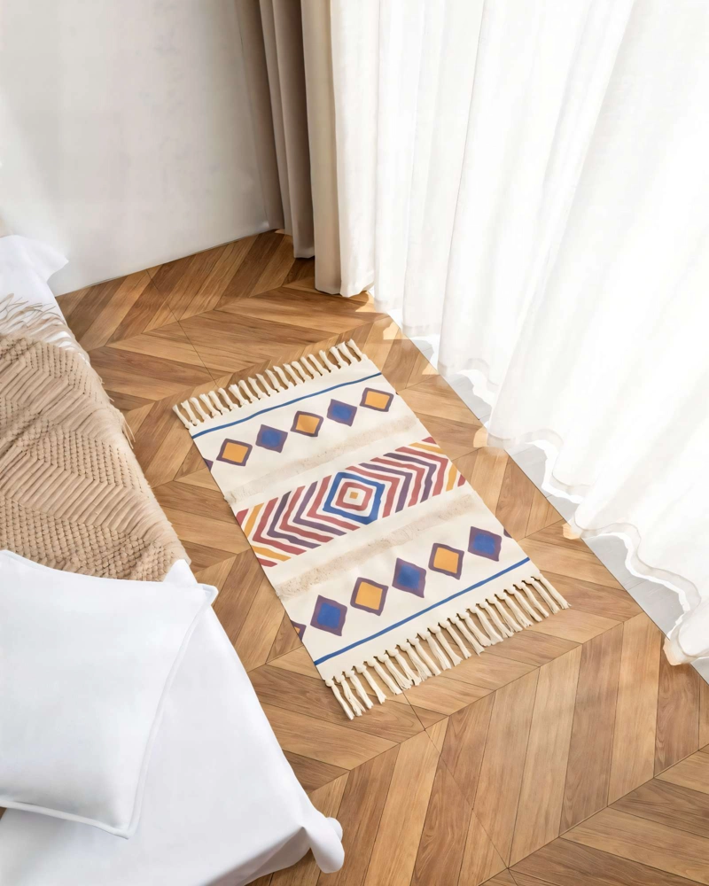 ALFOMBRA BAJADAS DE CAMA 60CMX90CM  BOHO DECORATIVAS 3 - 3