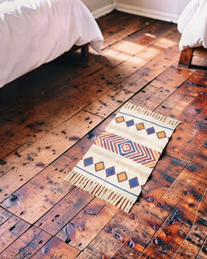 ALFOMBRA BAJADAS DE CAMA 60CMX90CM  BOHO DECORATIVAS 3 - 4